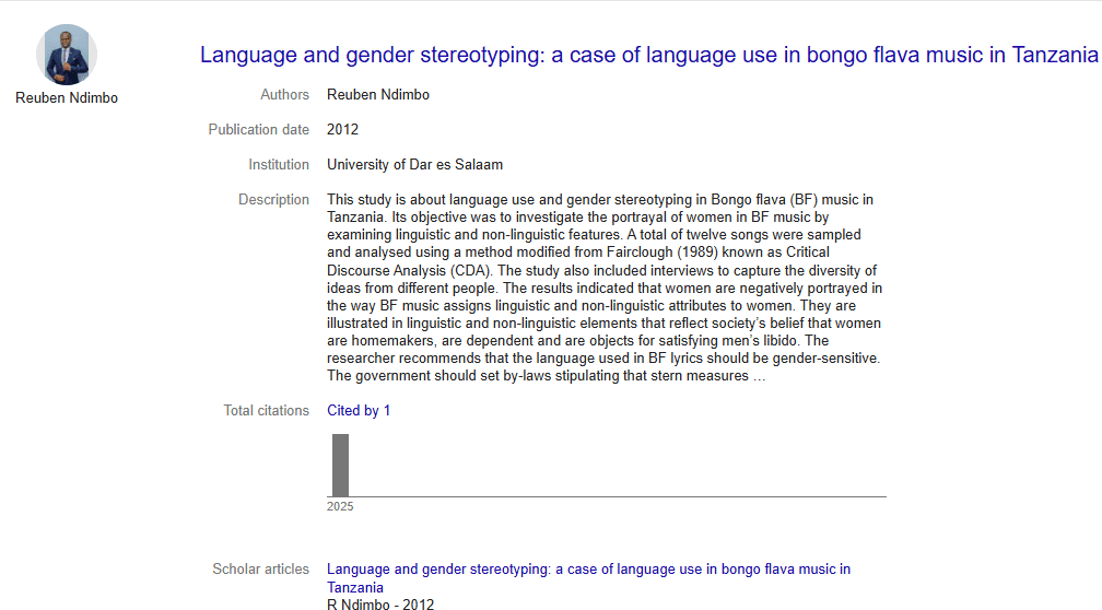 What Bongo Flava Taught Me About Language and Gender